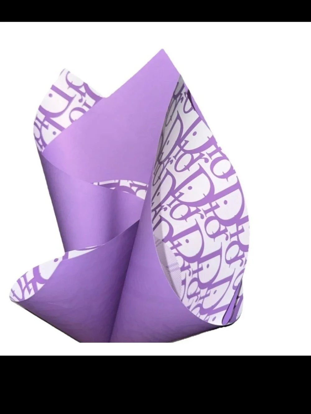 Purple Floral Wrapping Paper 10 Sheets & 5 Yds Matching Ribbon Set